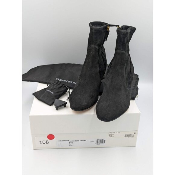 Nicholas Kirkwood Women’s Suede Prism Ankle Boots Black EU35.5 - Picture 11 of 11